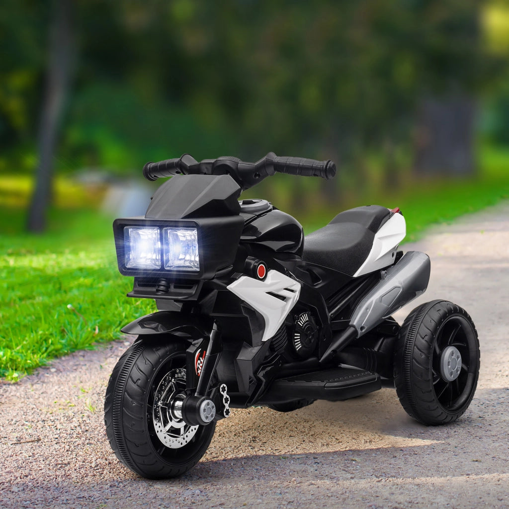 Moto Elettrica Bambini con Luci e Musica ¨C zephmum ¨C 3 km/h Nero