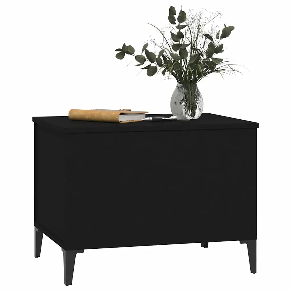 Tavolino da Salotto Nero 60x44,5x45 cm in Legno Multistrato 819573