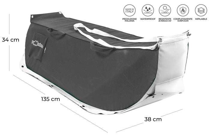 Slitta per Neve 135x38x34 cm in Acrilico Pomodone Slittone Giallo