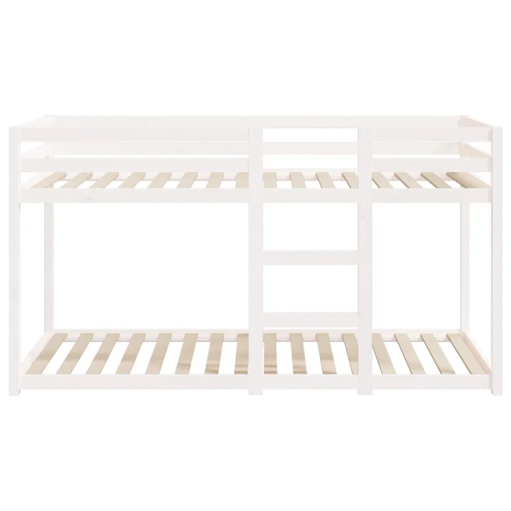 Letto a Castello Bianco 80x200 cm in Legno Massello di Pino 821650