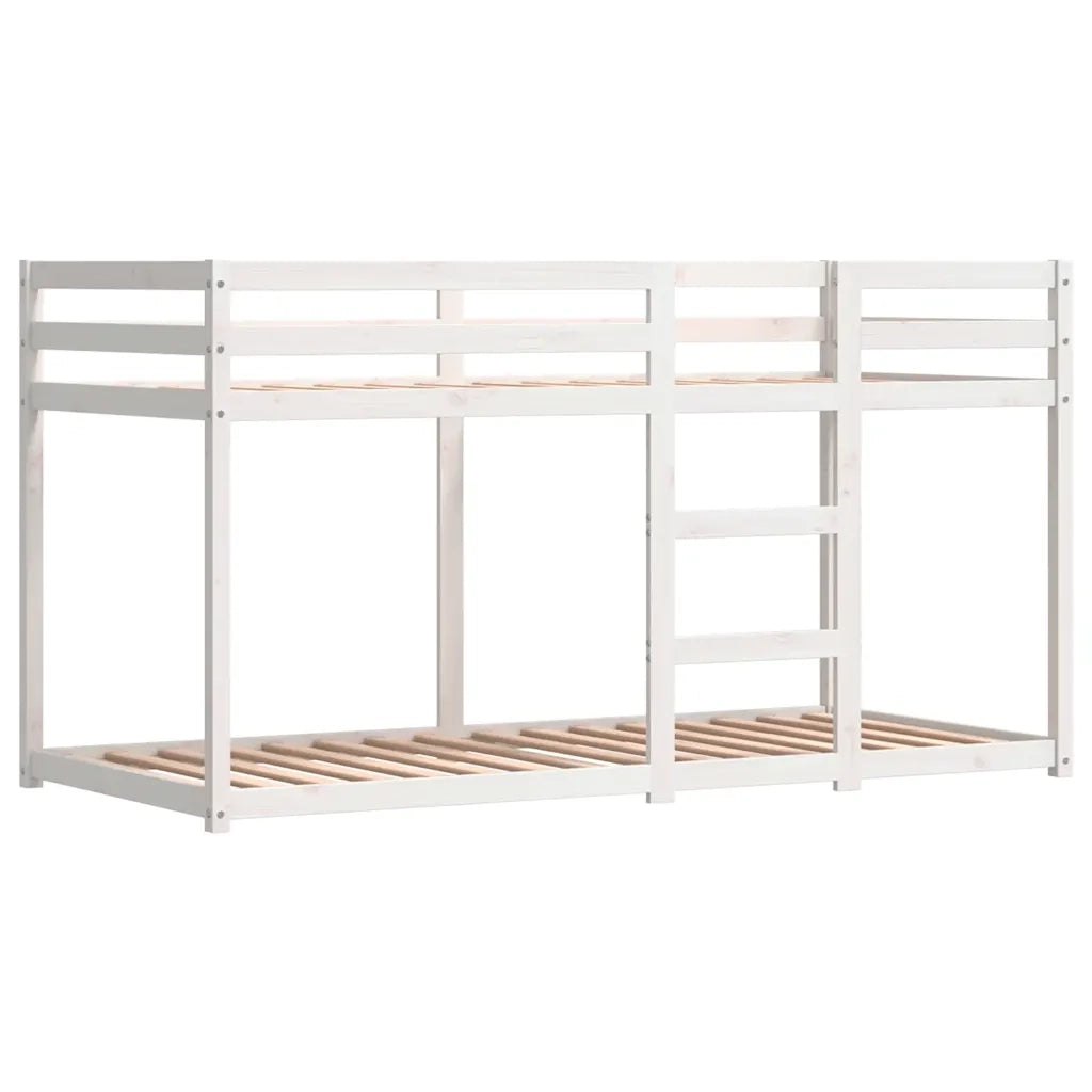 Letto singolo | Letto per adulti | Letto a Castello senza Materasso Bianco e Nero 80x200cm in Pino