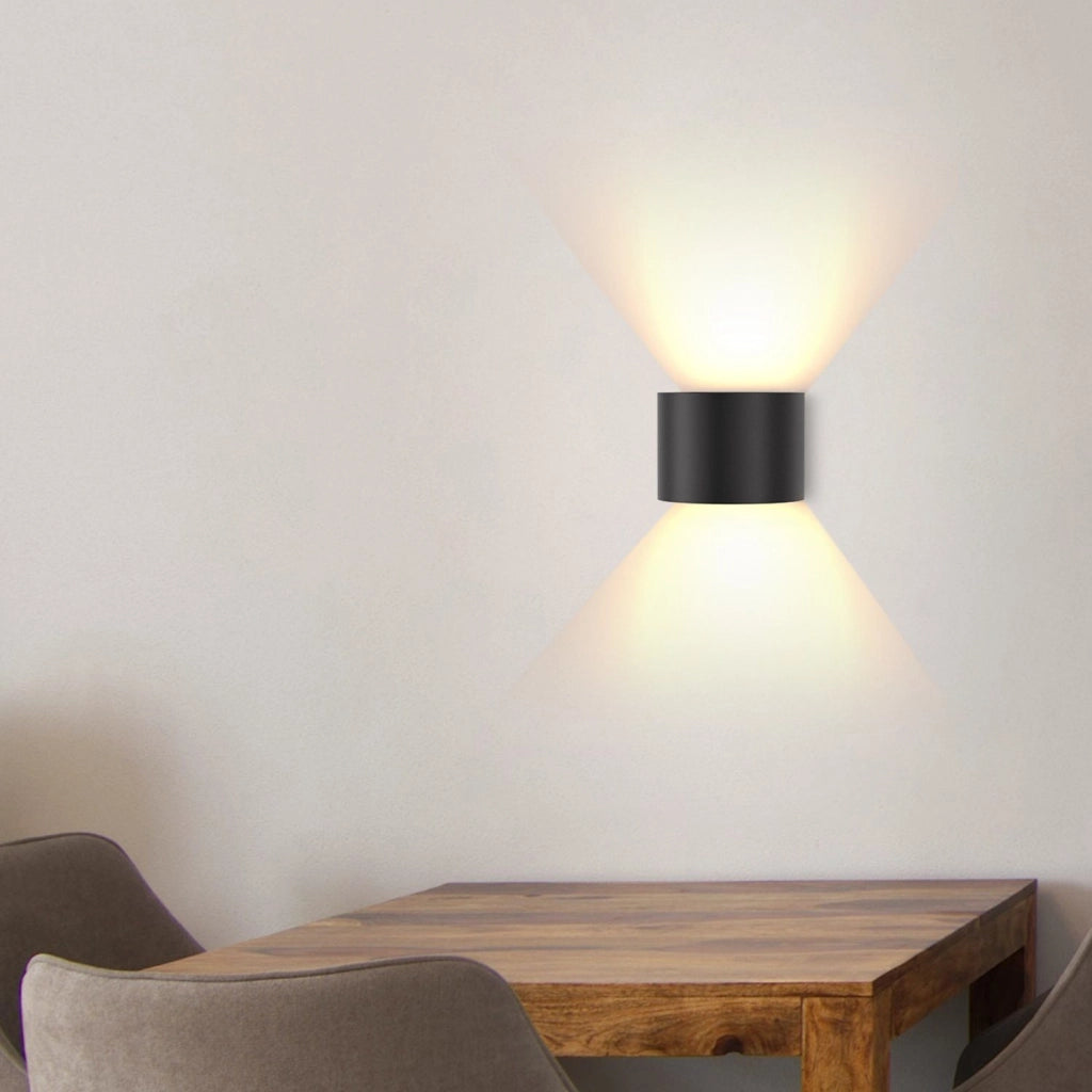 ZMH Moderna lampada da parete a LED per esterni con luce verso l'alto e verso il basso per camera da letto e corridoio