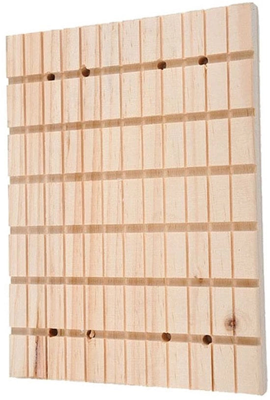Pavimento per conigli - Piastra in legno per grattare - Dimensione piccola - Adatto per coniglio e chinchilla - Sostenibile e sicuro