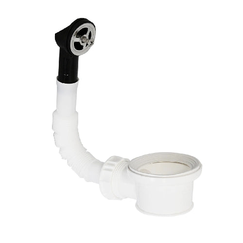 PILETTA PASSANTE CON TROPPOPIENO TONDO PER LAVABO INOX- Diam. 55 mm- VALSI- pezzi 1