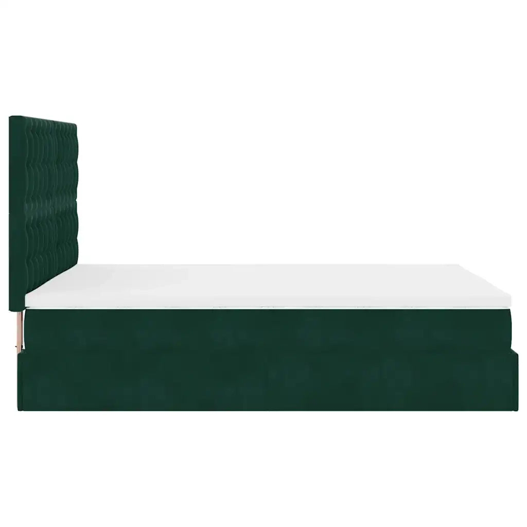 Struttura Letto Pouf con Materassi 140x200 cm in Velluto 3313622