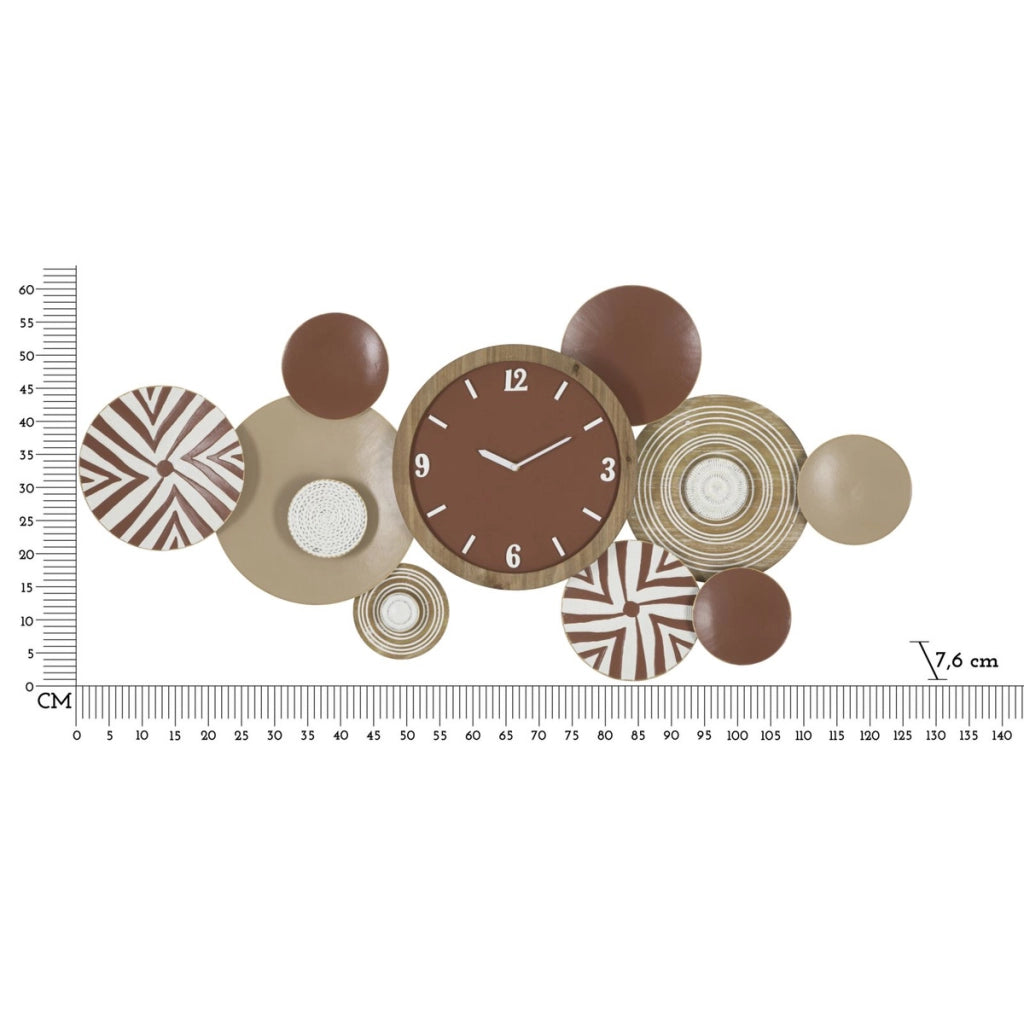Orologio da Parete VKH251, Multicolore, Metallo, 127,6x7,6x61 cm