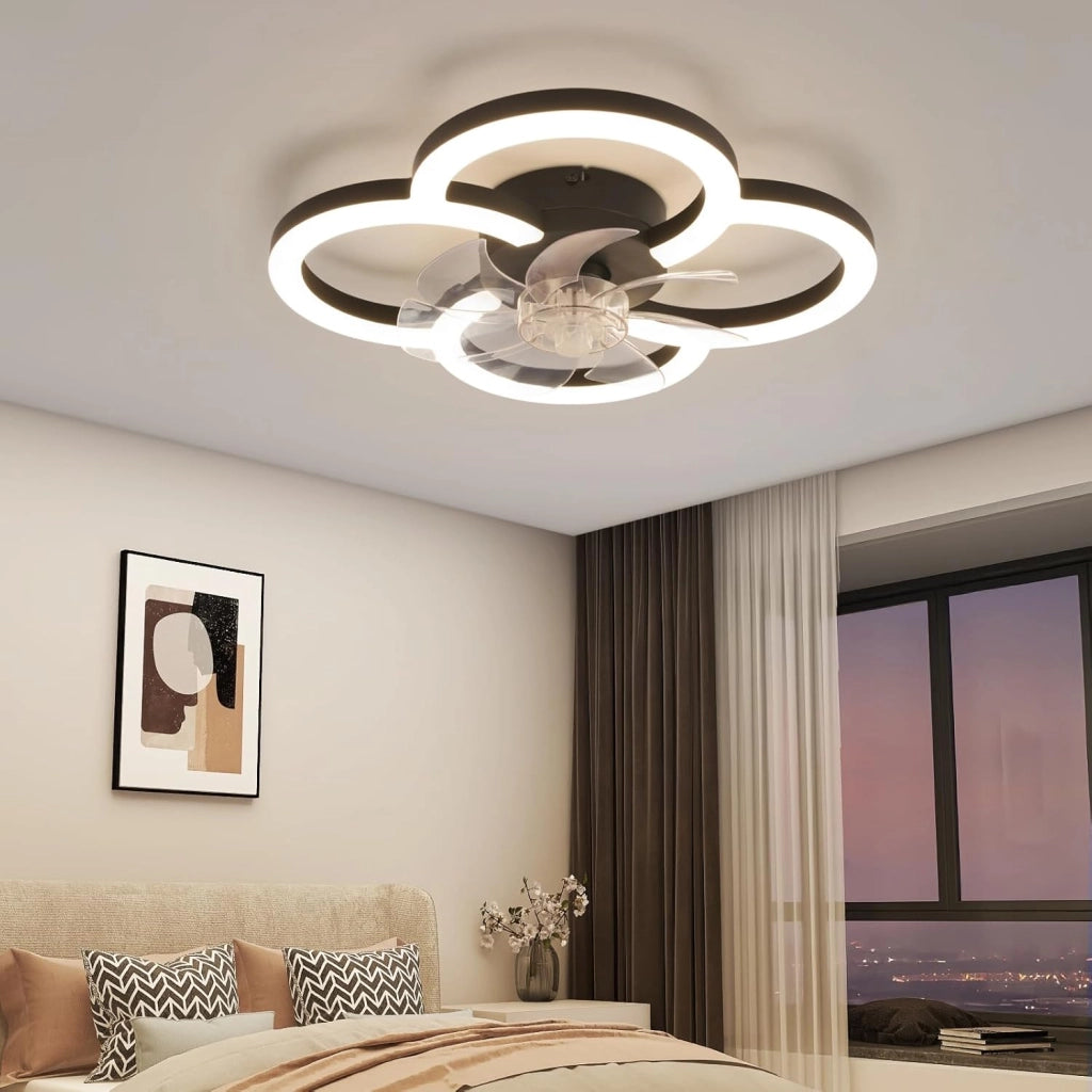 ZMH Ventilatore da soffitto con luce silenzioso a 6 velocità moderno dimmerabile per soggiorno