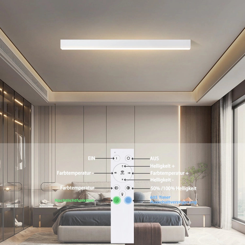 ZMH Lampada da soffitto moderna dimmerabile telecomando per soggiorno scrivania