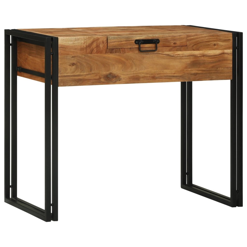 Tavolo da Trucco 90x50x75 cm in Legno Massiccio di Acacia