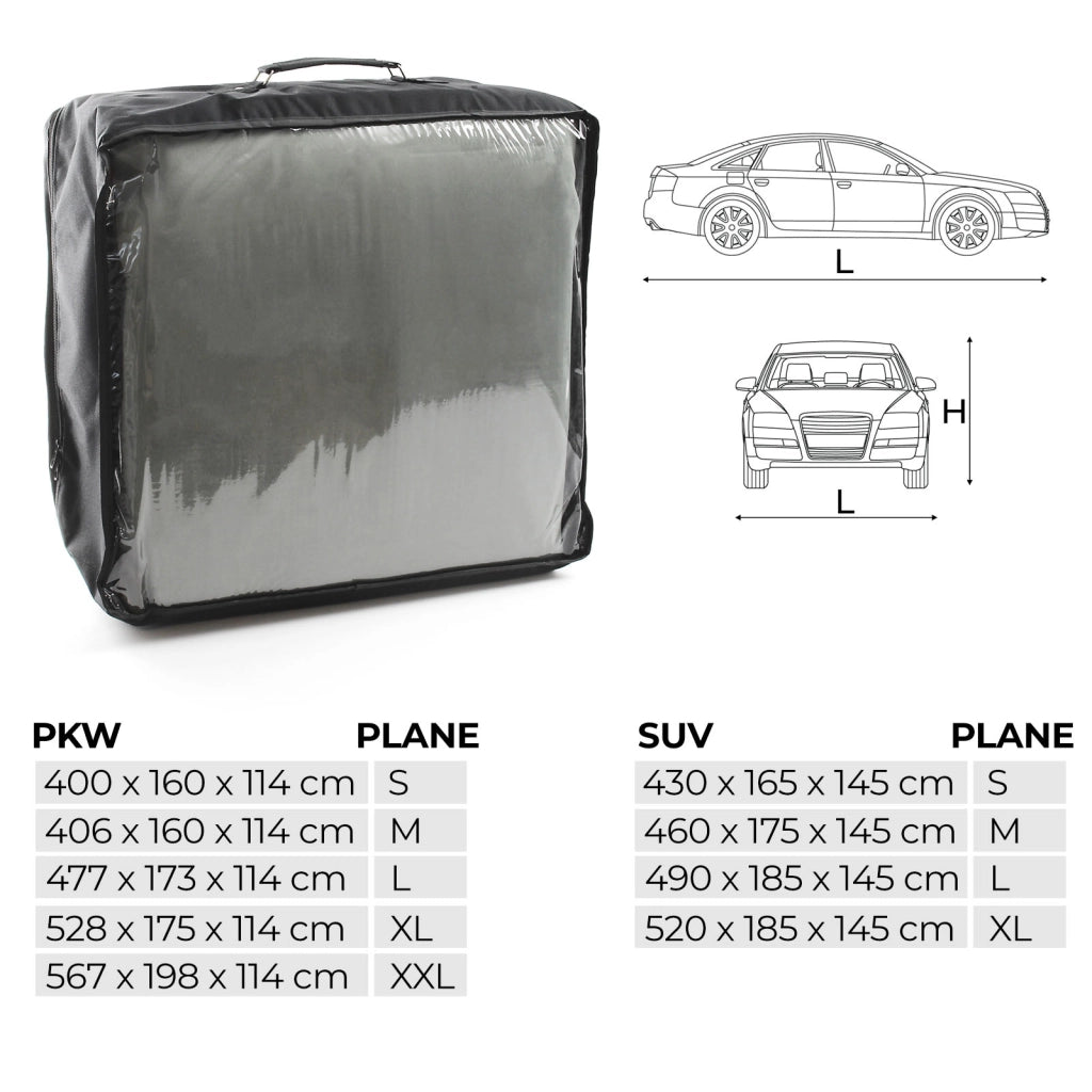 Telo copriauto integrale S 406x165x119 cm Telone di protezione auto contro grandine neve e pioggia