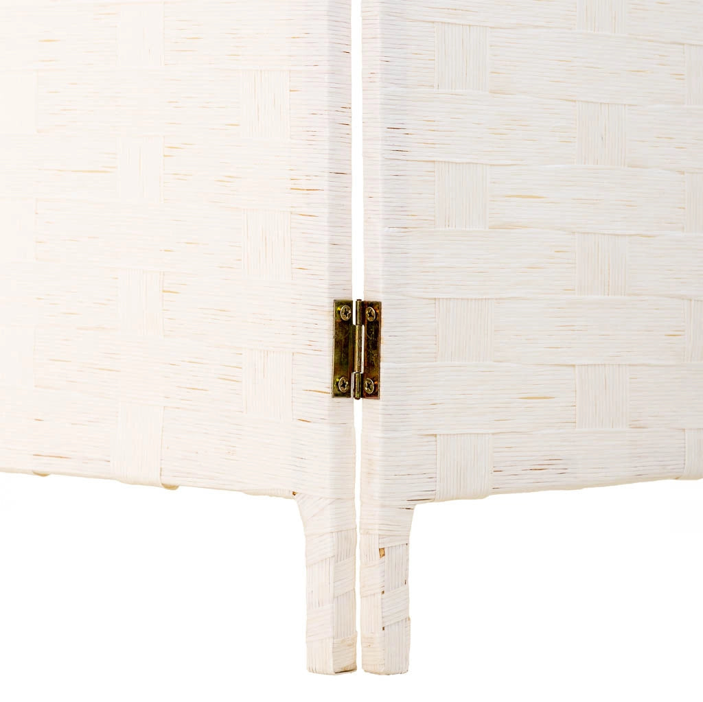 Biombo de papel trenzado 4 hojas 50(x4)x3x180h cm