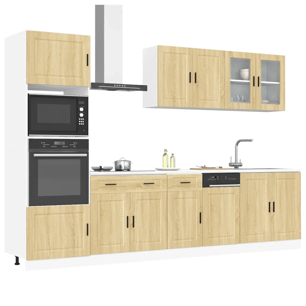 Set Mobili da Cucina 7 pz Porto Rovere Sonoma in Truciolato 3314754