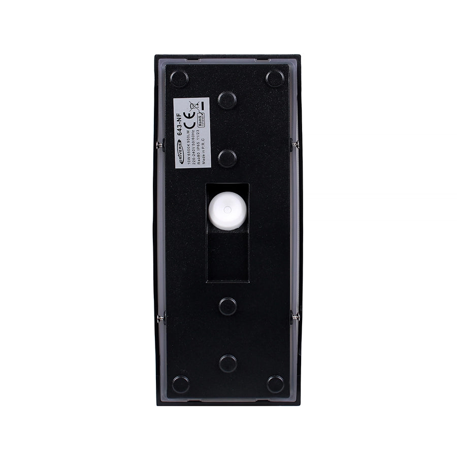 APPLIQUE DA ESTERNO A LED RETTANGOLARE DA PARETE IN PVC NERO LUCE NATURALE 4000K - ALTA EFFICIENZA E DESIGN MINIMALISTA
