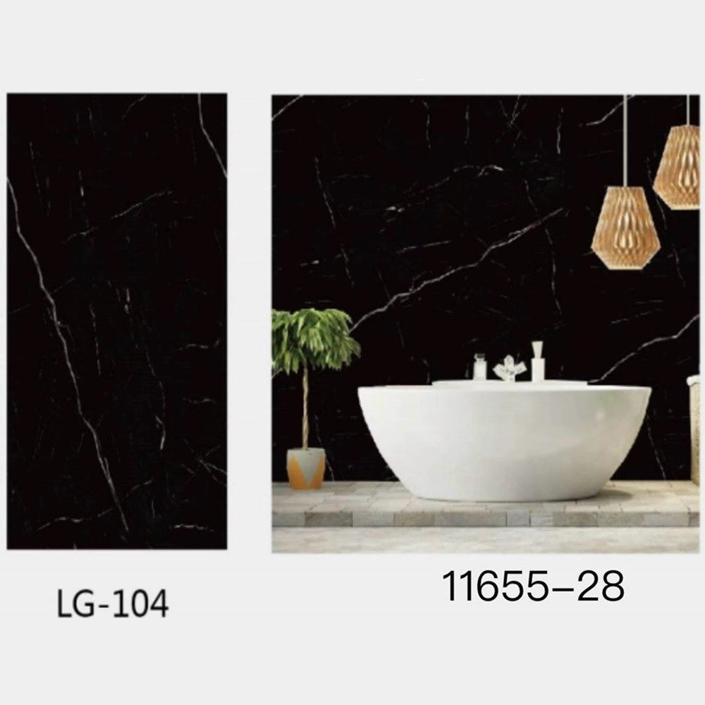 Trade Shop - Pannello Adesivo Effetto Marmo Nero Pareti Paraschizzi 300 X 60 Cm Stanza Cucina -