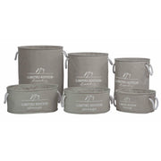 Set di 2 confezioni 6 Pz Portatutto Storage Limited Edition Poliestere Grigio Chiaro