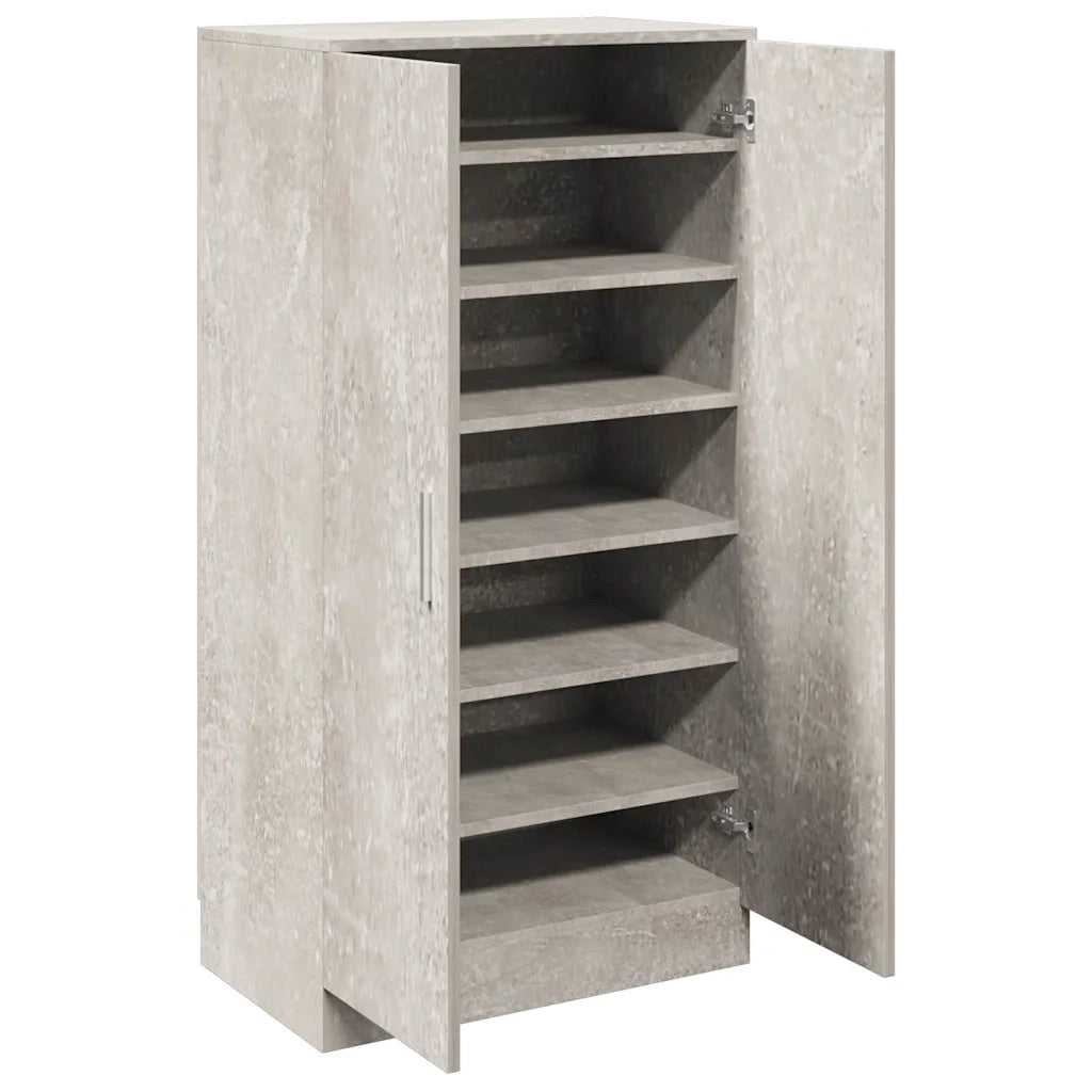 Scarpiera Grigio Cemento 55x35x108 cm in Legno Multistrato cod mxl 41059