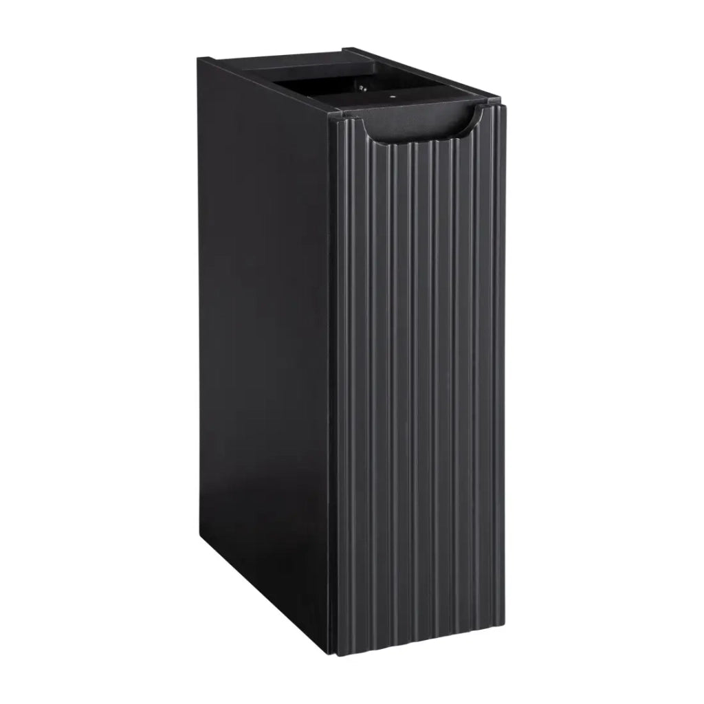 Mobile da bagno VANO - 1 porta - Nero opaco - L20 × P39 × H57 cm - Da appendere