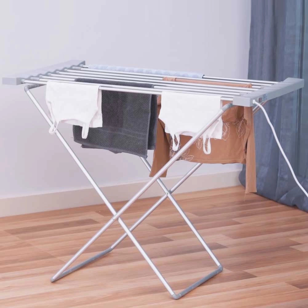 Stendibiancheria Elettrico 120W Stendino in Alluminio Pieghevole Asciugabiancheria
