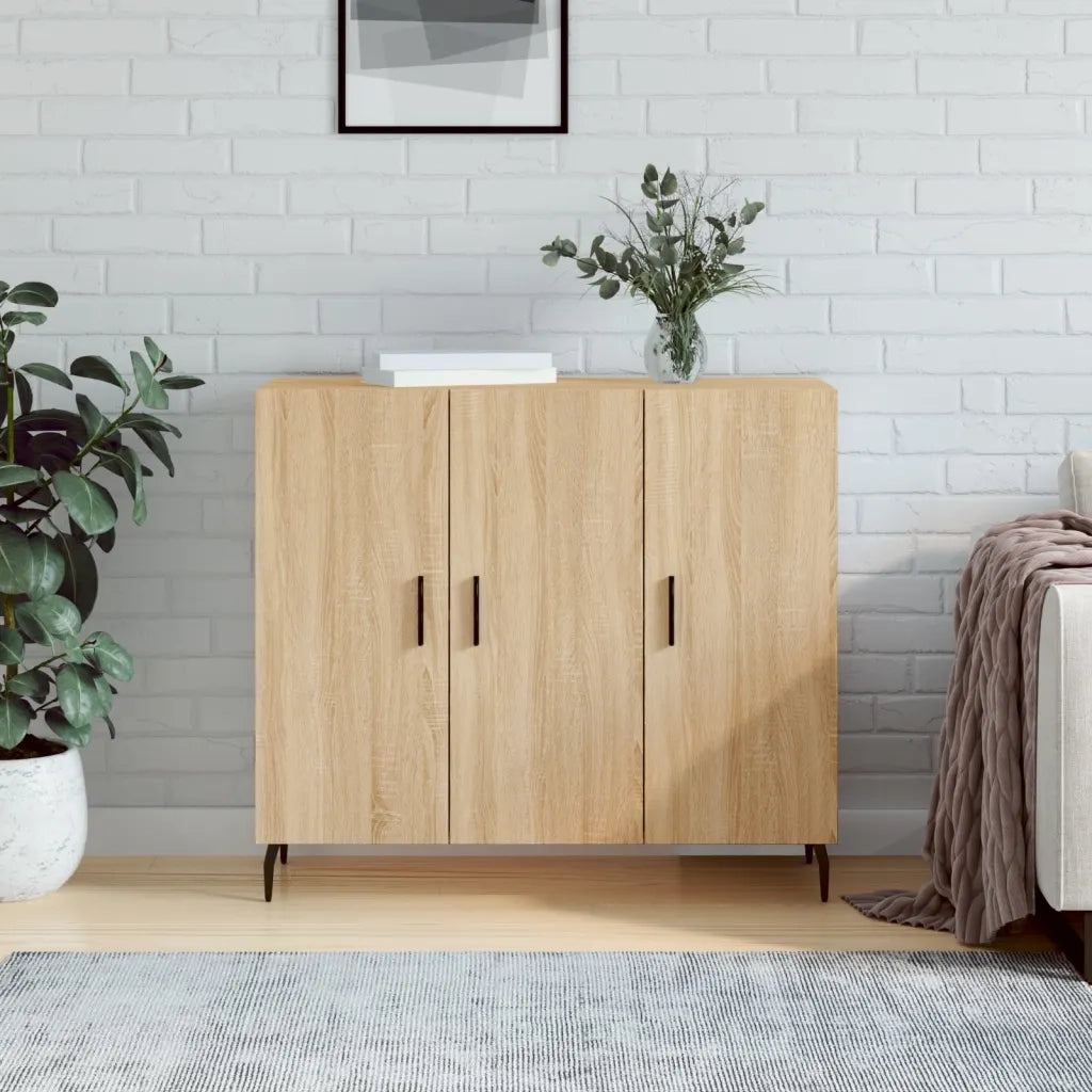 Credenza-Buffet-Armadio da cucina Rovere Sonoma 90x34x80 cm in Legno Multistrato 155831