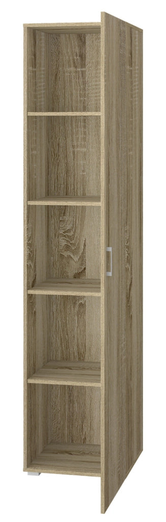 Armadio 1 Anta 5 Ripiani 45x45x195 cm Rovere