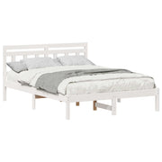 Letto matrimoniale | Letto per adulti | Struttura del letto Bianco 120 x 200 cm Pino massello