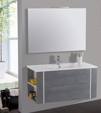 Mobile da Bagno Sospeso 100cm Mazzoni Gold Grigio Cemento