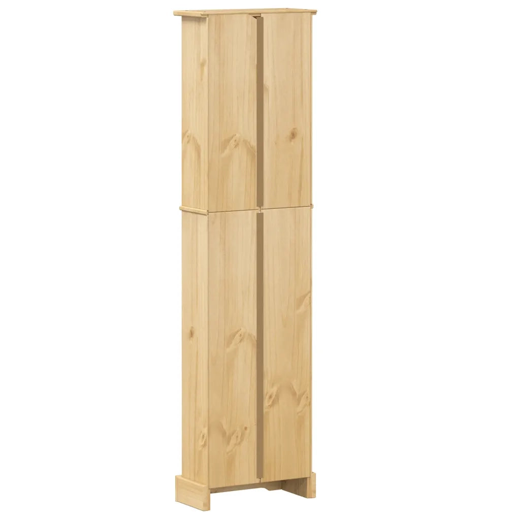 Libreria Corona 46x20x170 cm in Legno Massello di Pino
