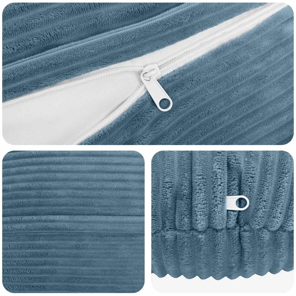 Federa 6 pcs HEERLEN Blu Ø 50 cm corduroy 922604