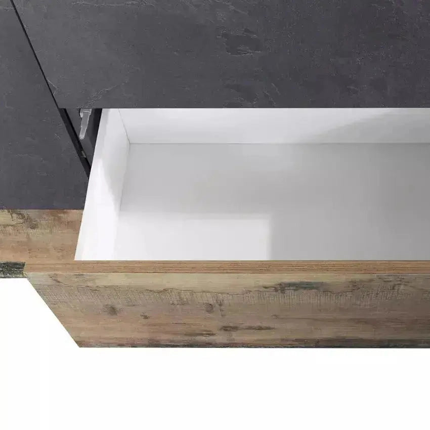 Credenza Alien Sideboard in Legno di Pero e Ardesia - 220 x 43 x 86 cm
