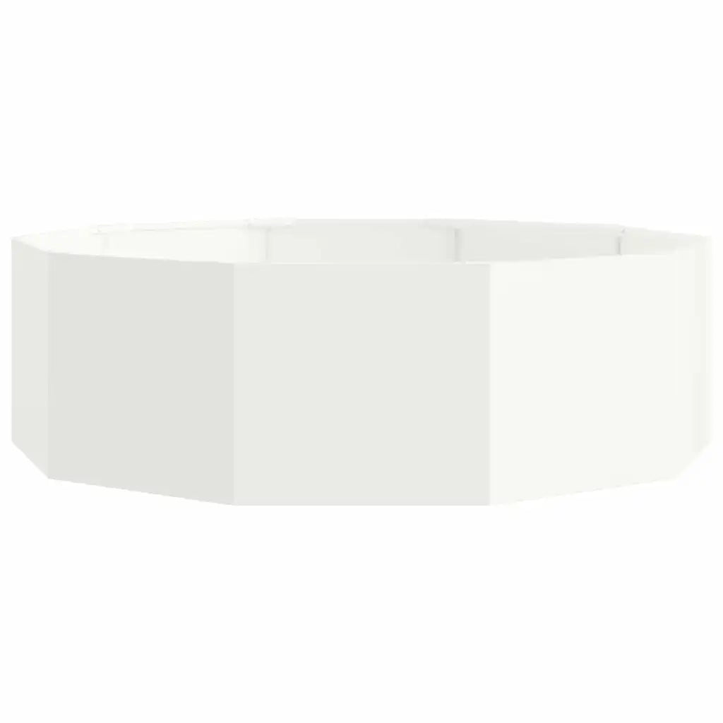 Fioriera | Cassetta per fiori | Vaso Bianco 120 x 120 x 35 cm Acciaio