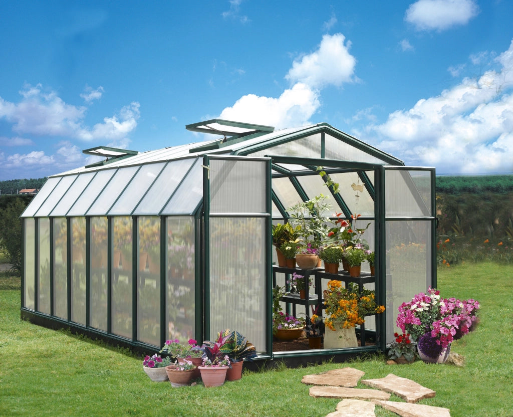Canopia Hobby Gardener Doppio Strato Serra Da Giardino in Policarbonato 516X266X208 cm Verde