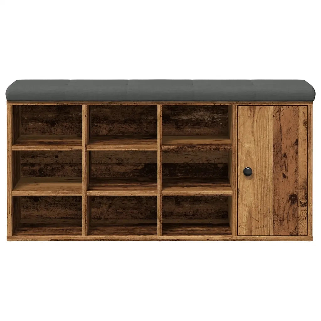 Panca Porta Scarpe Legno Antico 102x32x50 cm Legno Multistrato 857621