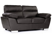 Divano in pelle rigenerata / PVC "DALLAS" - 2 posti - Cioccolato