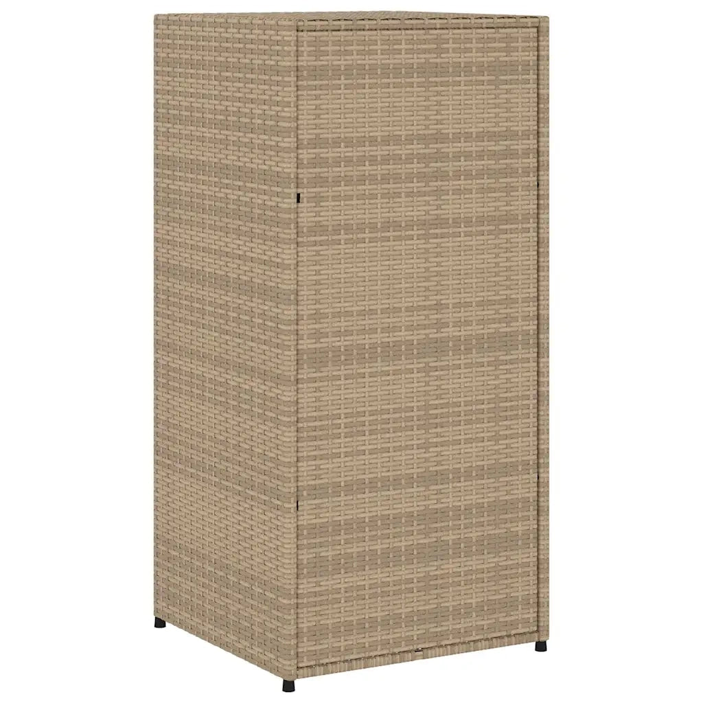 Armadietto Portaoggetti Giardino Beige 55x55x111cm Polyrattan
