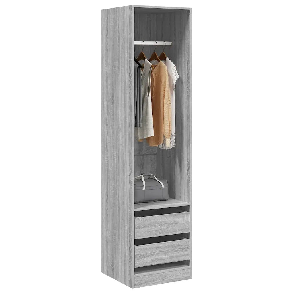 Armadio con Cassetti Grigio Sonoma 50x50x200 Legno Multistrato