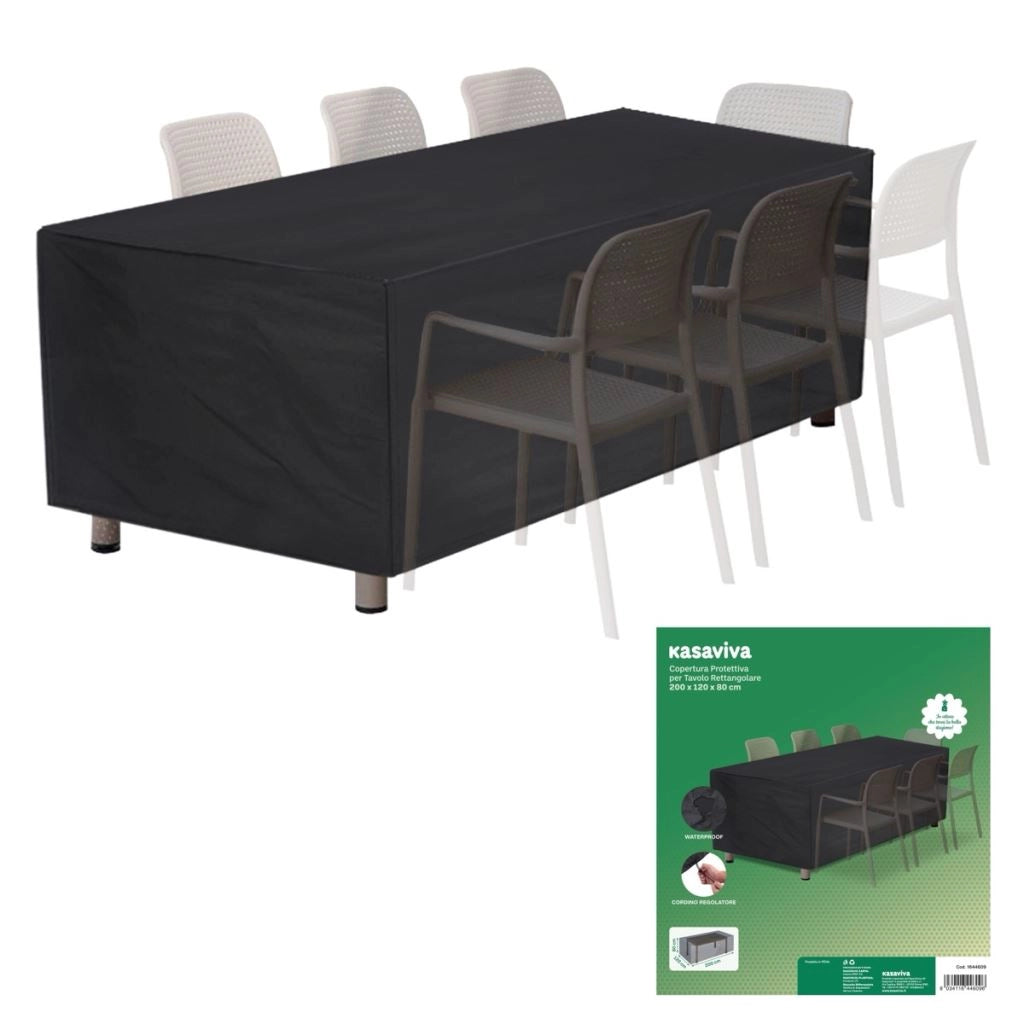 Copertura Telo Proteggi Tavolo con Corda Regolabile 200 x 120 x 80 cm