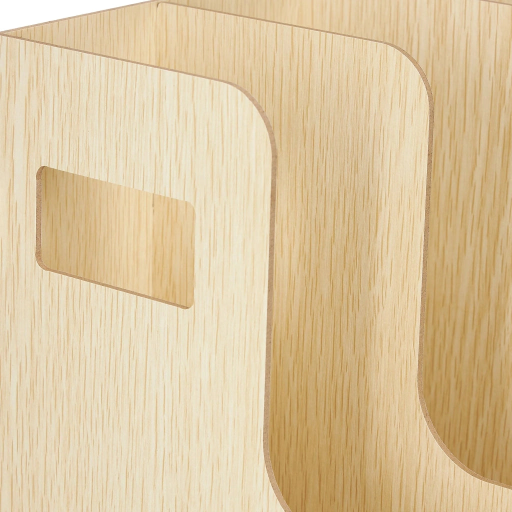 Portadocumenti organizzato e versatile per ufficio 27 x 24 x 31,5 cm con pratici scomparti in MDF nero 13_0012113