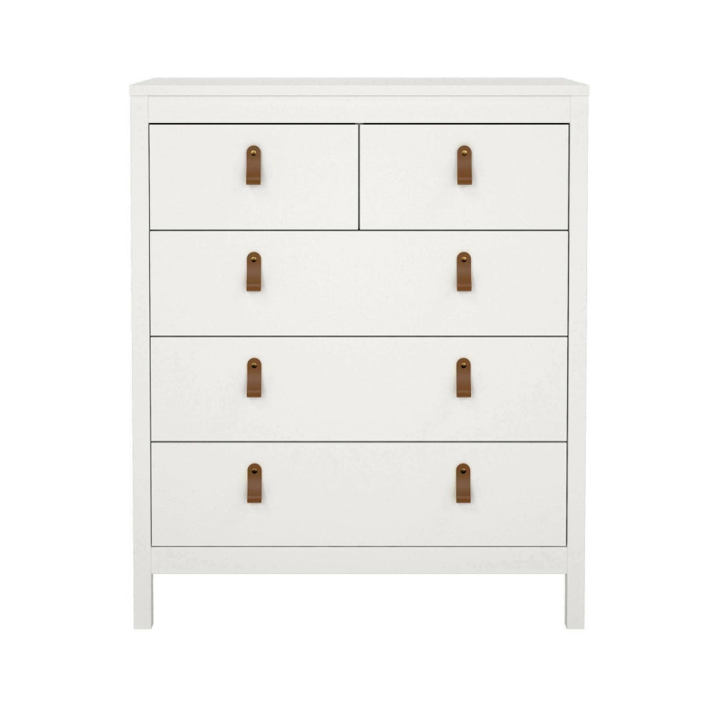 Cassettiera Nicholas, Settimino multiuso, Comò camera da letto, Mobile con cassetti, 82x38 h99 cm, Bianco