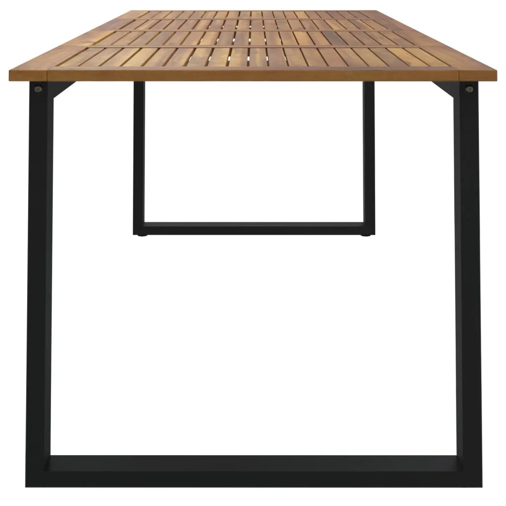 Tavolo Giardino con Gambe a U 200x90x75cm Legno Massello Acacia 319514