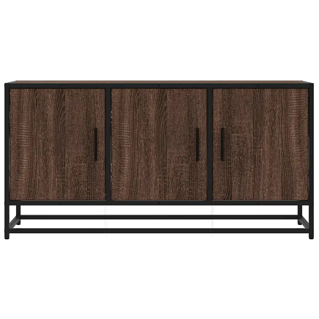 Mobile TV Rovere Marrone 100x35x50 cm Legno Multistrato Metallo 848833