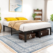LETTO in metallo 140x200 cm nero con spazio contenitore