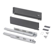 Cassetto esterno Vertex con regolazione 3D altezza 131mm, 40kg, profondità 300mm, Acciaio, Verniciato bianco