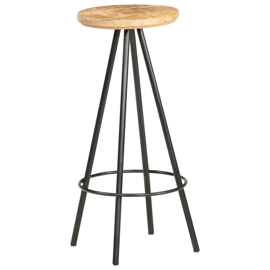 Sgabelli da Bar 4 pz in Legno Grezzo di Mango cod mxl 59549