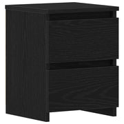 Comodino | Armadio da Notte | Mobiletto da notte Rovere Nero 30 x 30 x 40 cm Legno multistrato