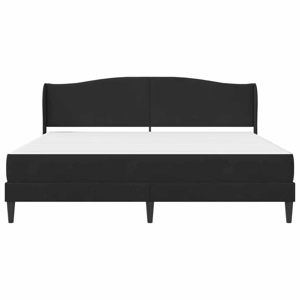 Struttura del letto con testiera Nero 200 x 200 cm Velluto 3415230