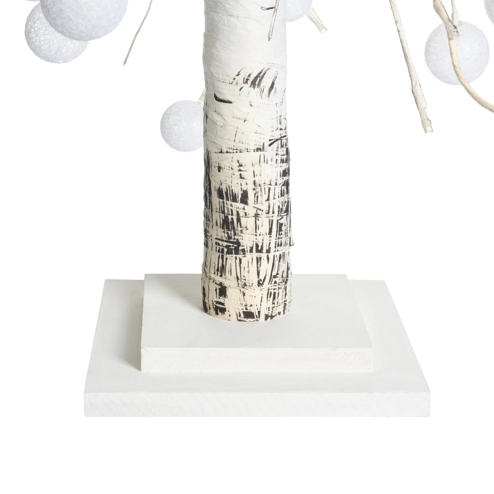 Albero di Natale artificiale in materiale sintetico bianco 122 cm Luci LED Decorazioni natalizie tradizionali per interni ed esterni