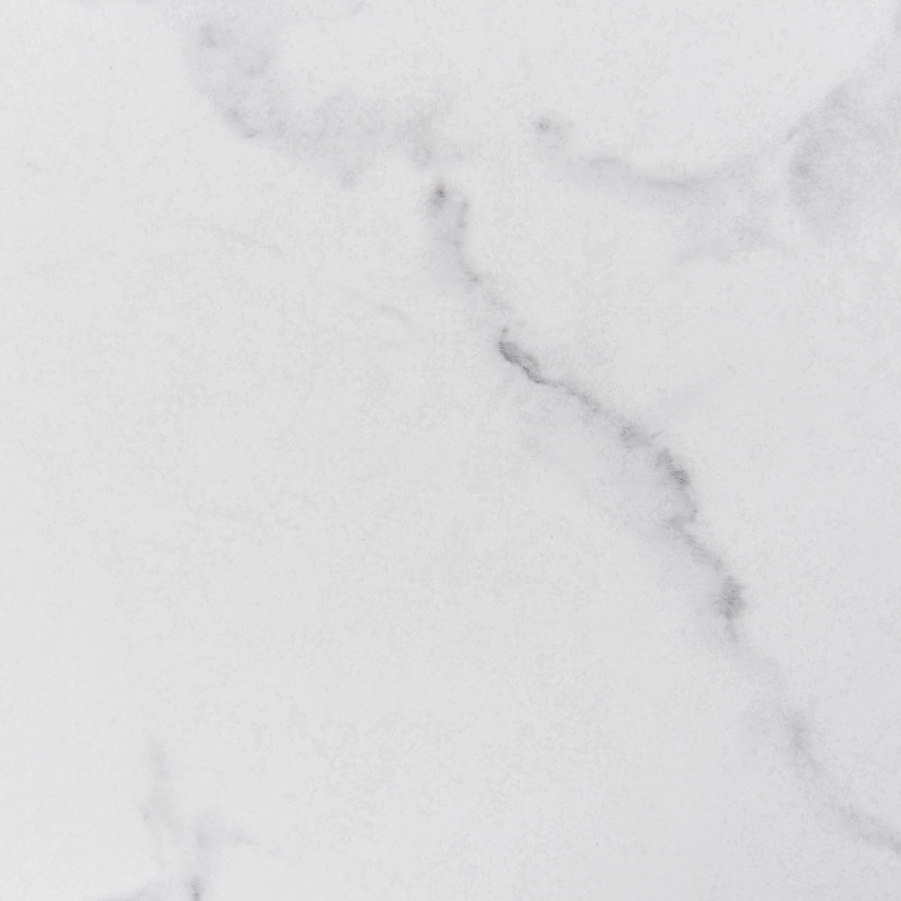 Tavolino Bianco con MDF Nero Metallo 100 x 60 cm Gambe da Tavolo Effetto Marmo Rettangolare Stile Moderno