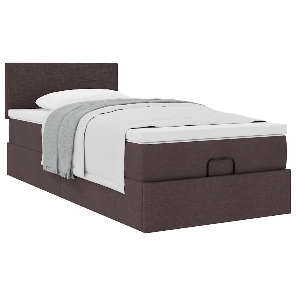 Struttura Letto Pouf con Materasso 90x190 cm in Tessuto 3311341