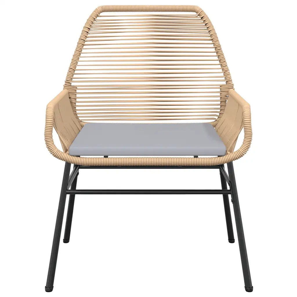 Set da Pranzo da Giardino 5pz con Cuscini Polyrattan Vetro 3334472