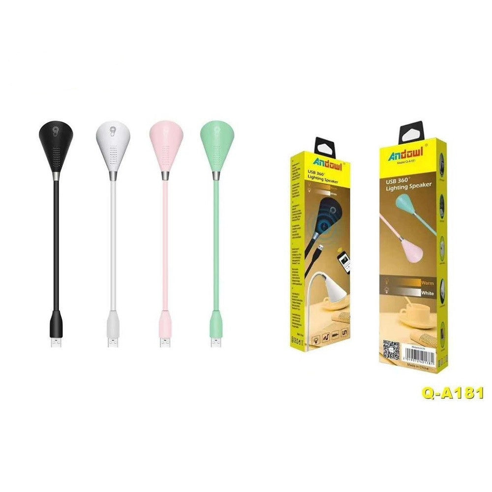 Trade Shop - Luce Di Sicurezza Lampada Led Q-a181 Ricaricabile Batteria Altoparlante Bluetooth -